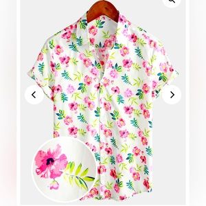 Men’s floral button down shirt